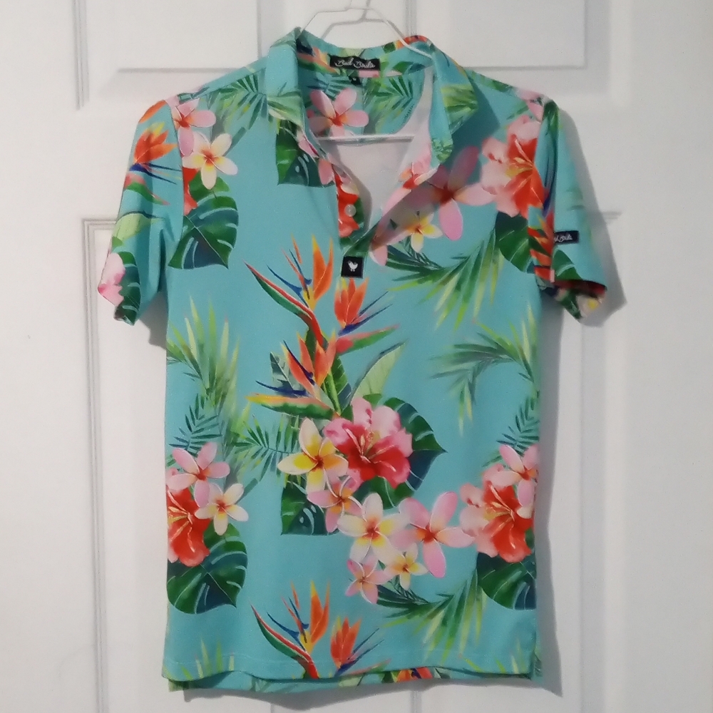 Bad Birdie Vibrant Floral Button Down Shirt
